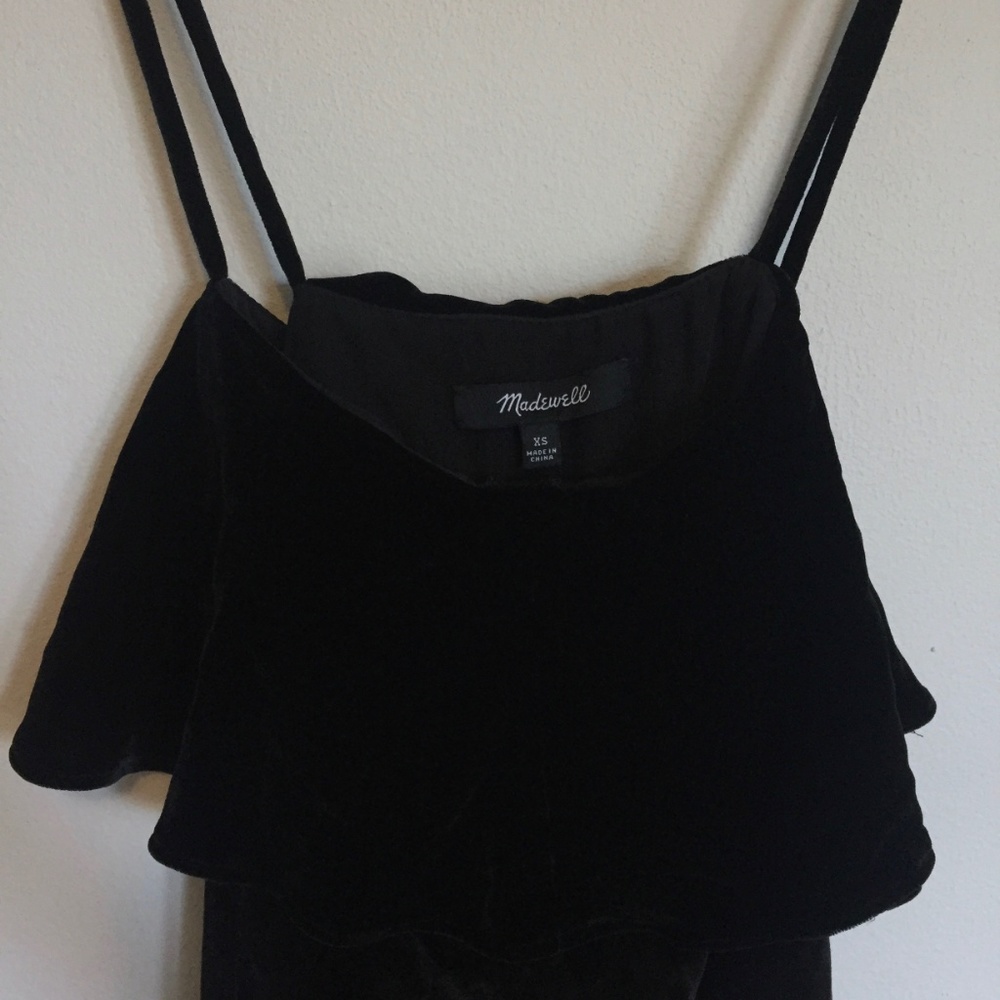 Madewell Velvet Ruffle Mini Dress - Picture 5 of 5